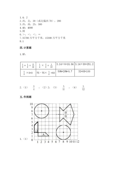 人教版六年级上册数学期末测试卷含答案（精练）.docx