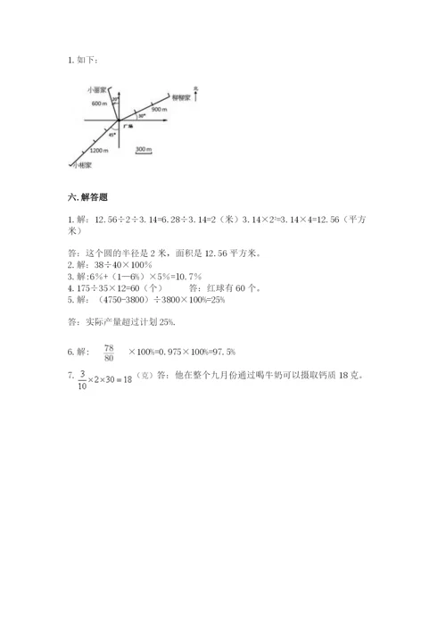 小学数学六年级上册期末考试试卷附答案（精练）.docx