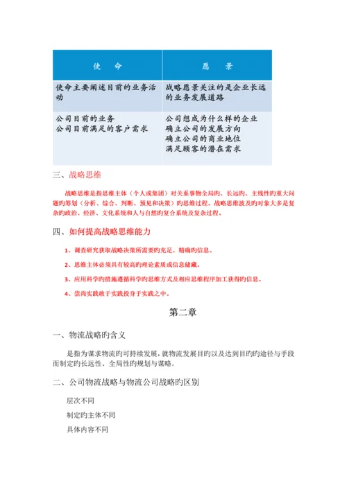 物流战略复习资料.docx