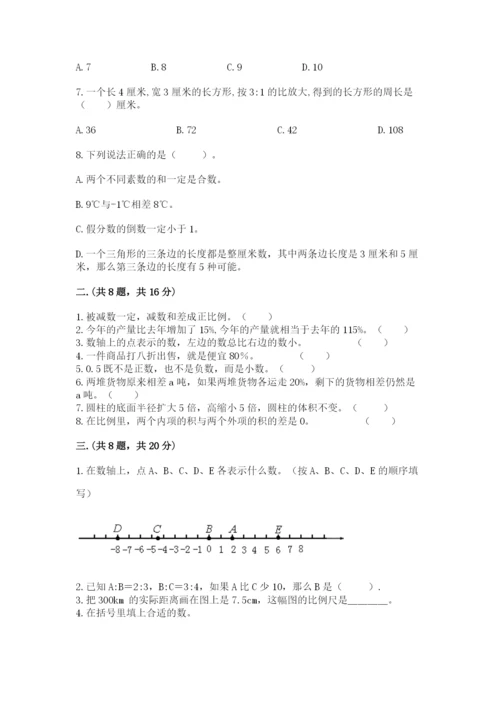 小学六年级升初中模拟试卷【研优卷】.docx