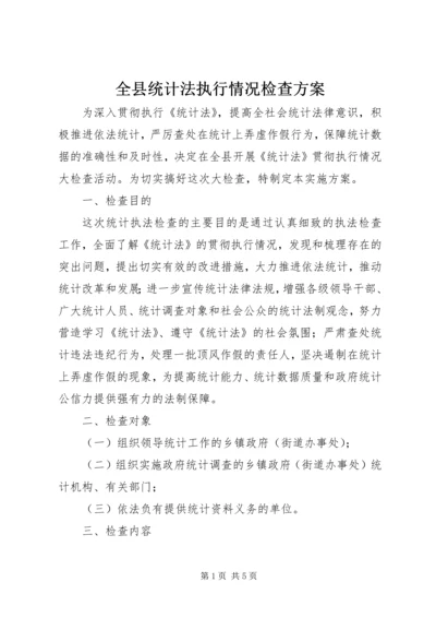 全县统计法执行情况检查方案.docx