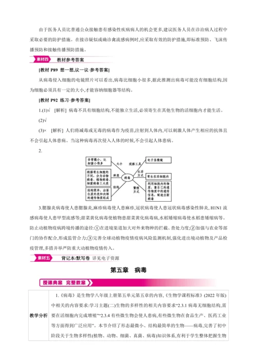 5.5病毒【2024秋人教八上生物精彩课堂（素材+教案+导学案）】