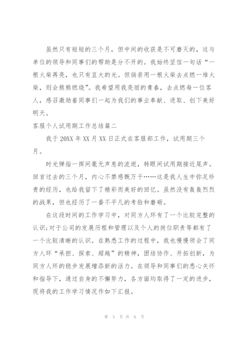 客服个人试用期工作总结三篇.docx