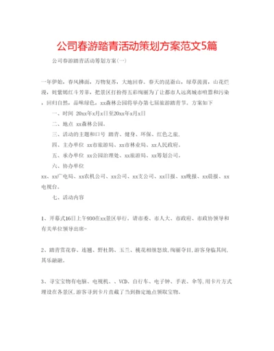 精编公司春游踏青活动策划方案范文5篇.docx