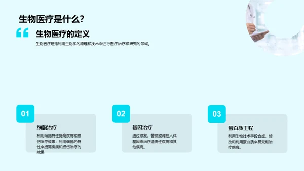 科技风生物医疗教学课件PPT模板