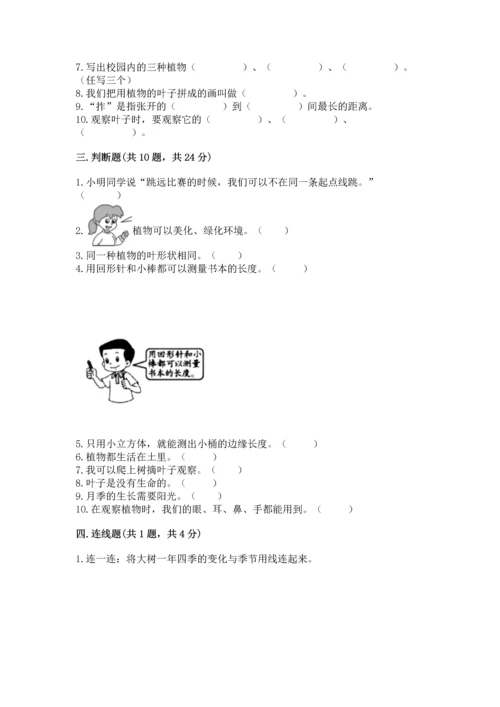 教科版一年级上册科学期末测试卷【预热题】.docx