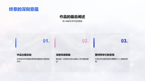 文学作品解析报告PPT模板