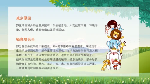 野生动物保护法公益活动宣传森林PPT模板