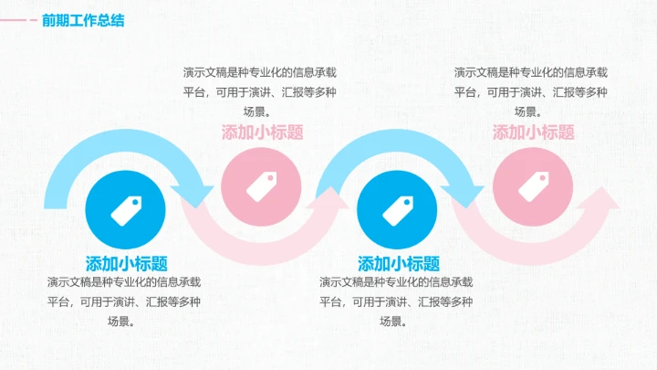 小清新工作总结汇报通用PPT模板