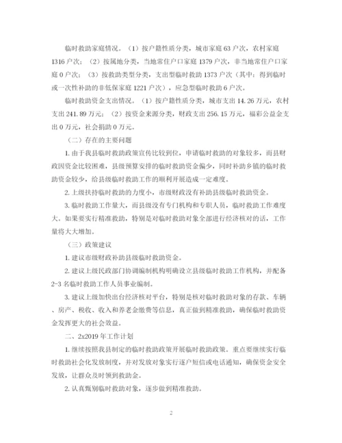 精编之民政局临时救助工作总结范文.docx