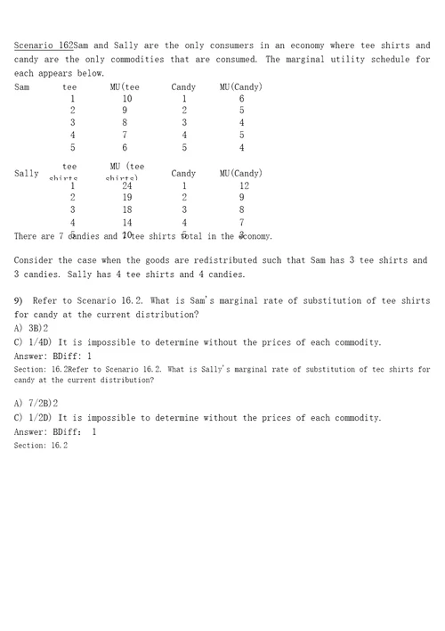 微观经济学第九版试题英文版chapter16