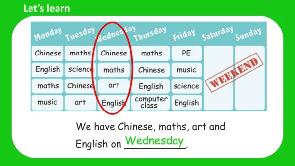 Unit 2 My week Part A Let's learn课件 （共45张PPT）