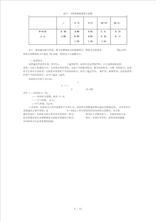 烟气管道阻力计算