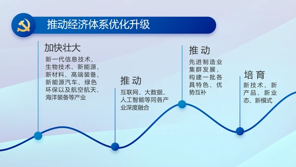 蓝色党建中央经济工作会议党课PPT