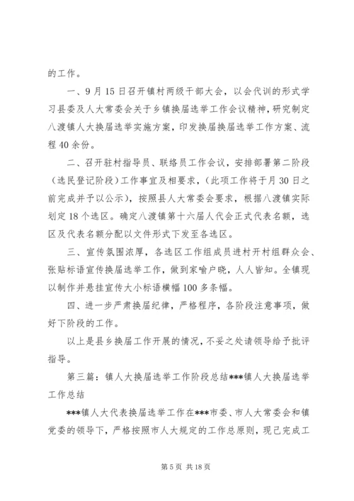 永乐镇县镇人大换届选举第二阶段工作汇报.docx