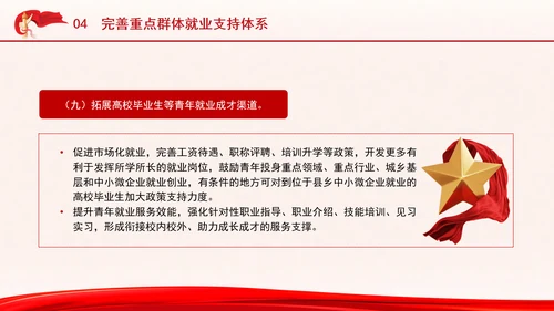 关于实施就业优先战略促进高质量充分就业的意见全文学习PPT