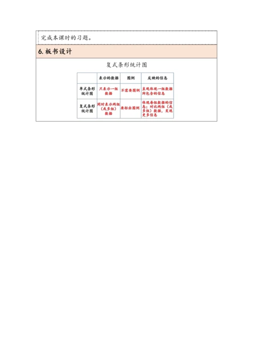 大单元教学【核心素养目标】8.2  复式条形统计图（表格式）教学设计 人教版四年级下册