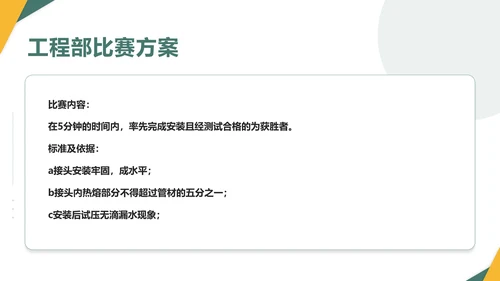 绿色员工技能比赛方案通用PPT模板