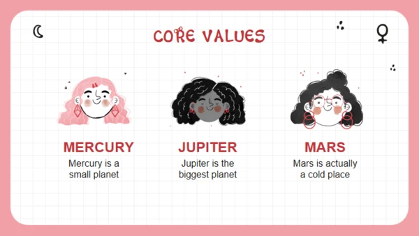 女孩力量卡通人物通用PPT模板