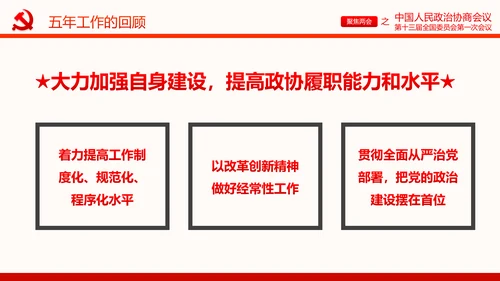 聚焦两会政协常委会工作报告PPT