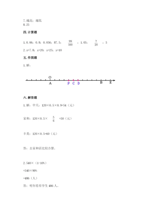 四川省小升初数学期末测试卷完整.docx