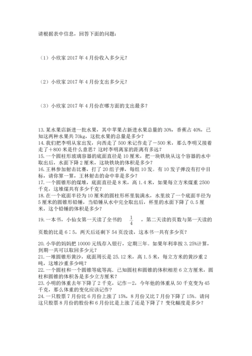 小升初数学应用题50道精选答案.docx
