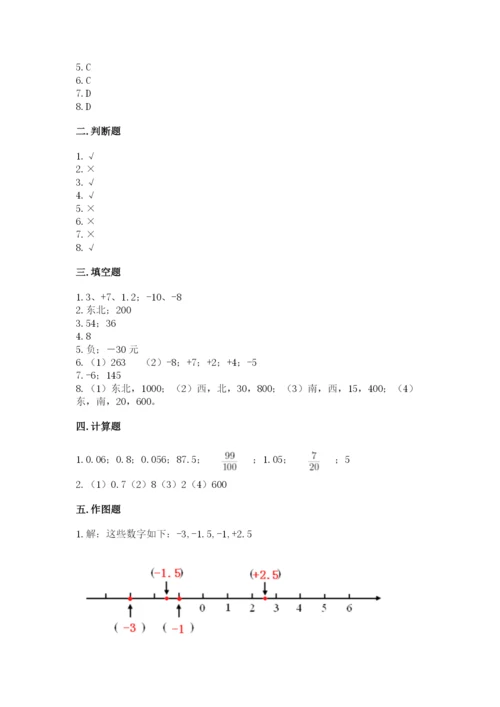 北师大版小学六年级下册数学期末检测试题【重点】.docx