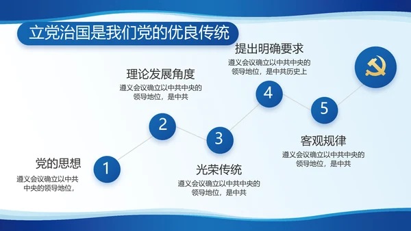 蓝色简约党建党支部工作专题PPT党课