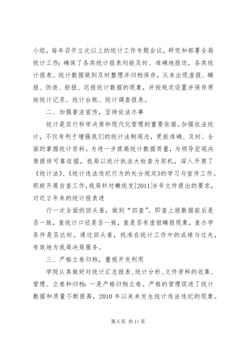 县统计执法检查自查报告.docx