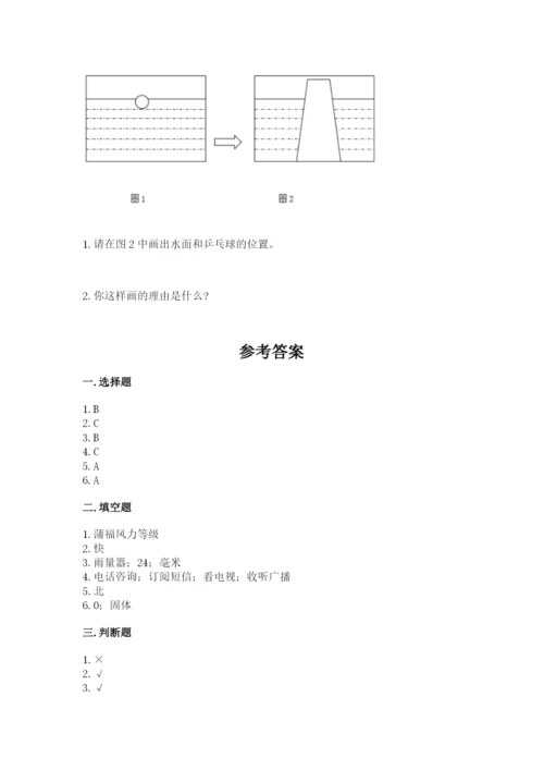 教科版三年级上册科学期末测试卷（基础题）.docx