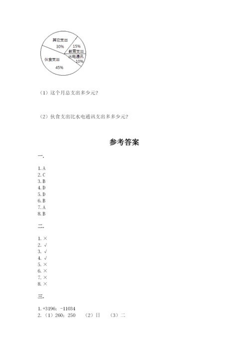 小学六年级数学摸底考试题附完整答案（考点梳理）.docx