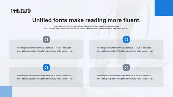 蓝色现代医疗行业研究报告PPT