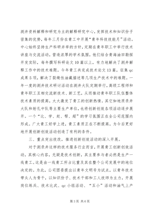 公司创新创效工作汇报.docx