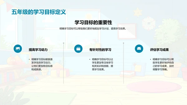 五年级学习指南PPT模板