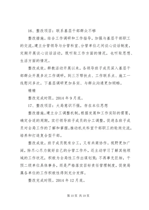 学校班子“四风”问题整改落实情况报告 (3).docx