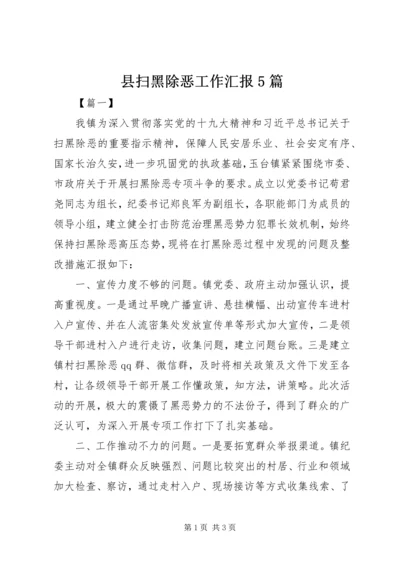 县扫黑除恶工作汇报5篇.docx
