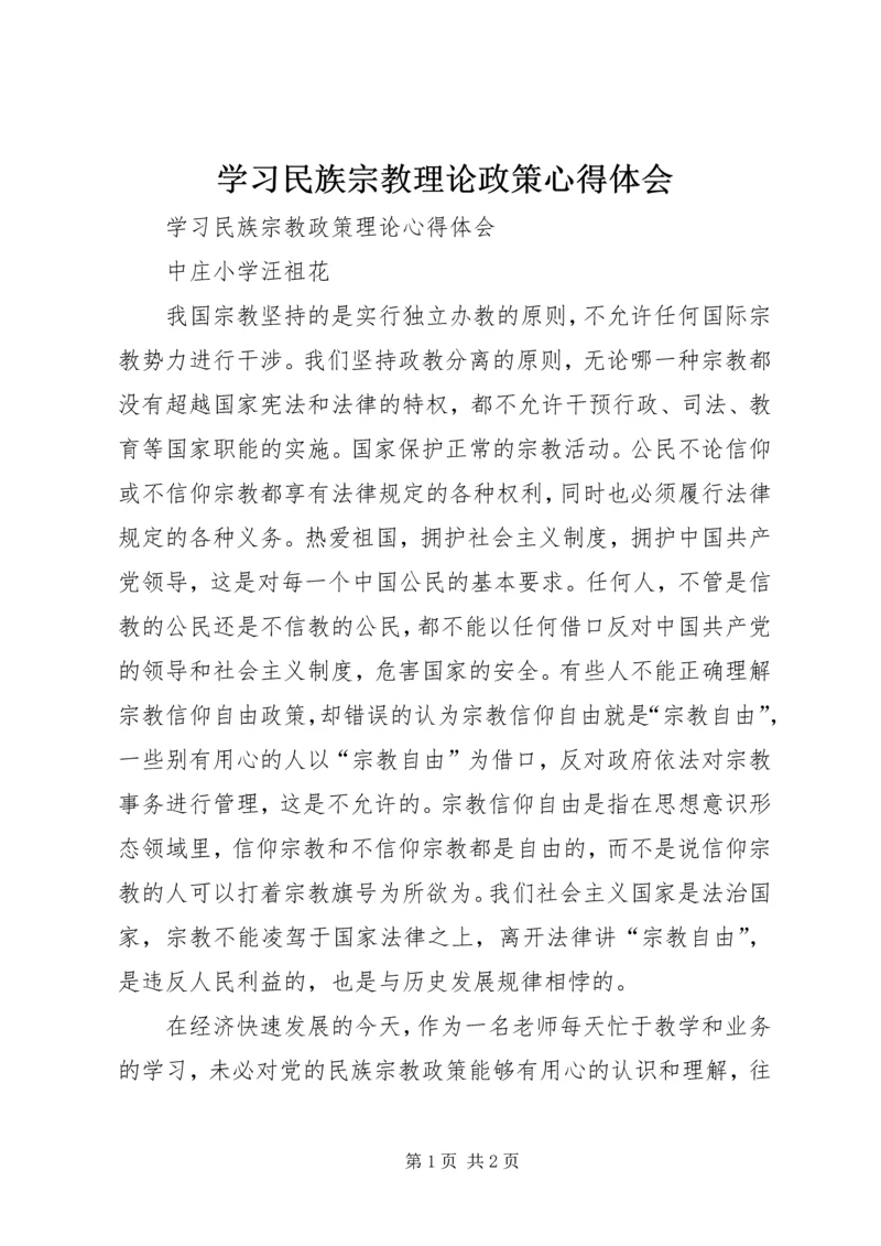 学习民族宗教理论政策心得体会.docx