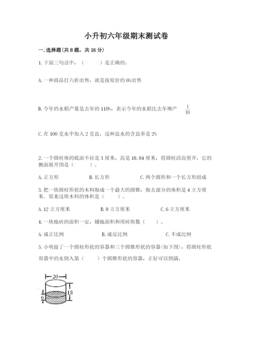 小升初六年级期末测试卷（有一套）.docx