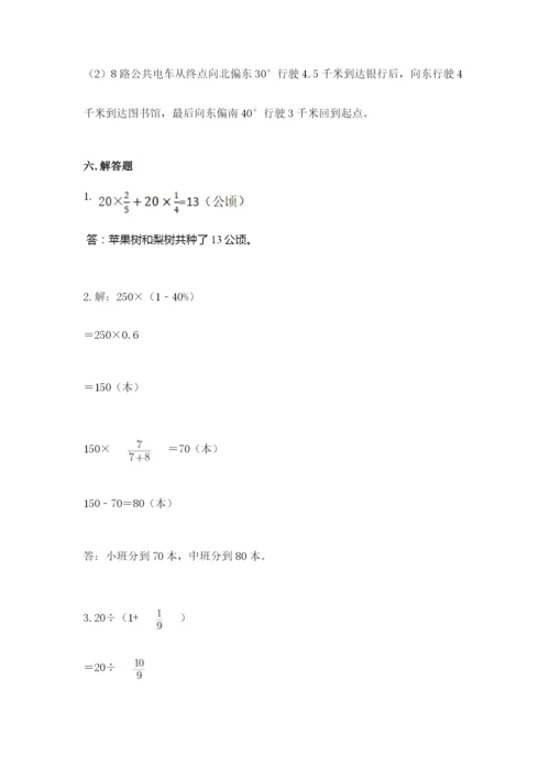 小学六年级上册数学期末测试卷附答案（典型题）.docx