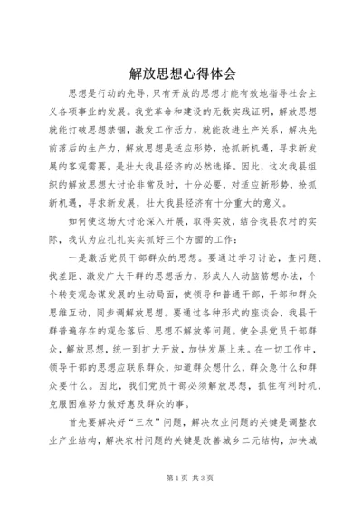 解放思想心得体会 (15).docx