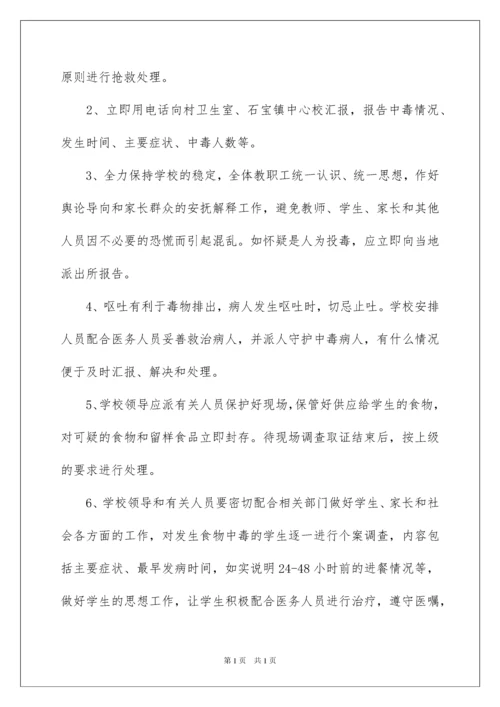 2022小学食品安全应急预案范文.docx