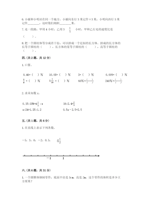 人教版六年级数学小升初试卷（培优a卷）.docx