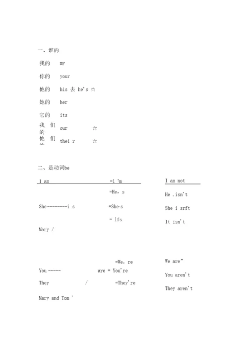 三年级英语复习笔记强烈推荐