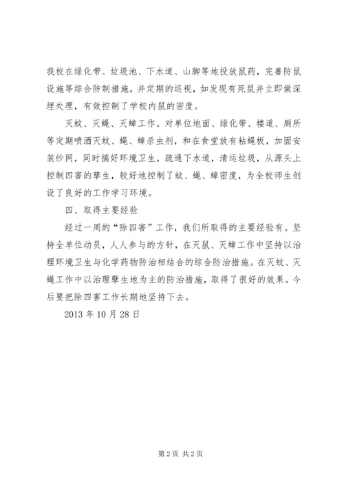 方上桥中学除四害工作计划 (2).docx