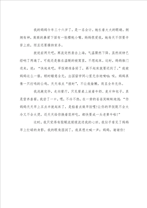 小学语文妈妈精选范文5篇