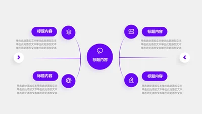 关系页-紫色商务风4项并列关系图