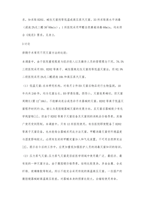 广东省不同级别医院腹腔镜消毒灭菌方法比较.docx