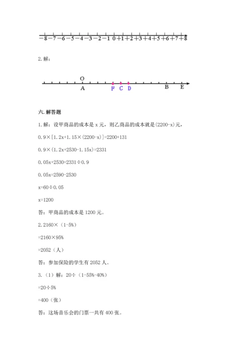 人教版六年级下册数学期末测试卷含答案（精练）.docx