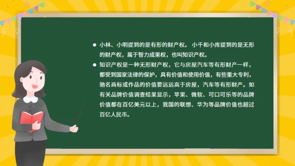 中学生知识产权科普通用PPT模板