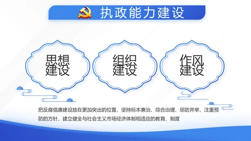 蓝色大气预备党员党建年终述职报告动态PPT